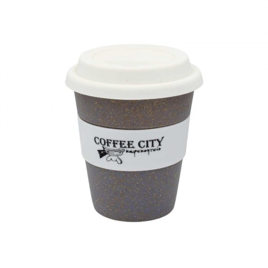 ΠΟΤΗΡΙ ΚΑΦΕ BABOO COFFEE CITY ΛΕΥΚΟ 350ml