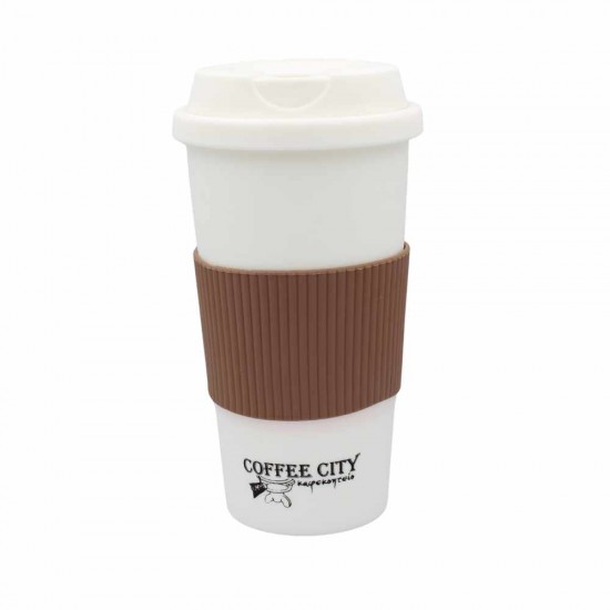 ΠΟΤΗΡΙ ΠΟΛΛΑΠΛΩΝ ΧΡΗΣΕΩΝ COFFEE CITY ΛΕΥΚΟ 450ml
