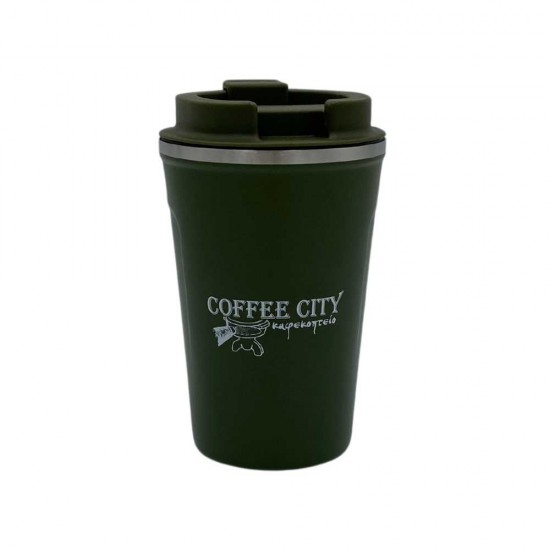 ΠΟΤΗΡΙ INOX ΠΡΑΣΙΝΟ COFFEE CITY 380ml